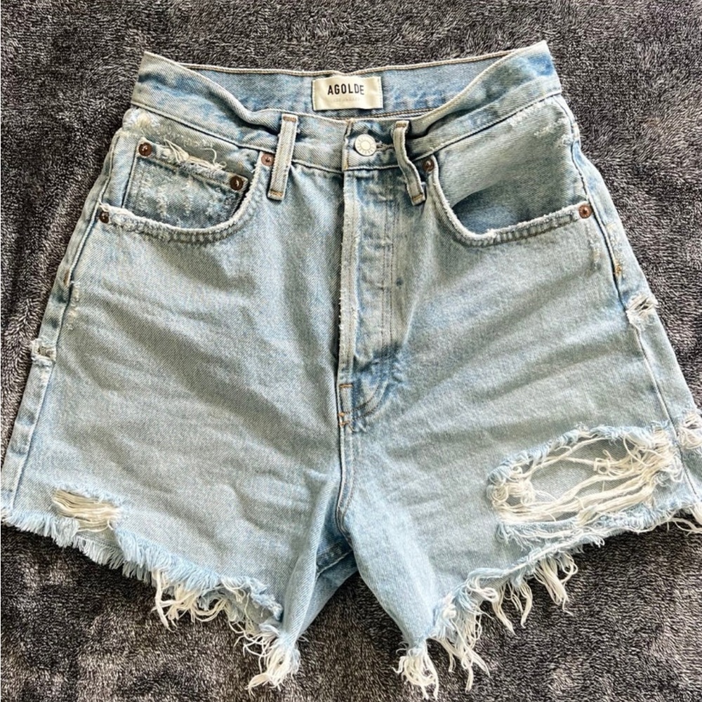 Agolde Riley denim shorts